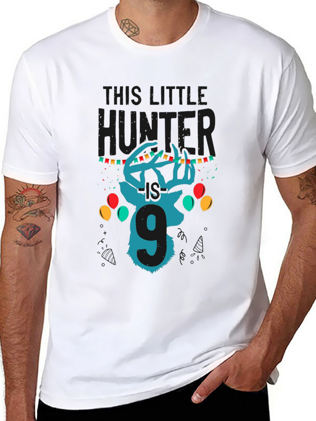 Little Hunter 9th Birthday T-Shirt