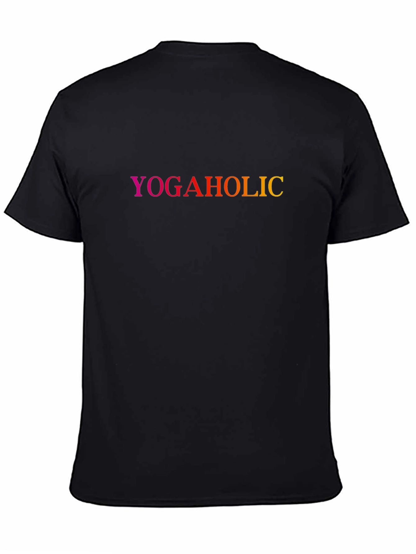 Yogaholic Gradient Tee - Black Cotton Blend