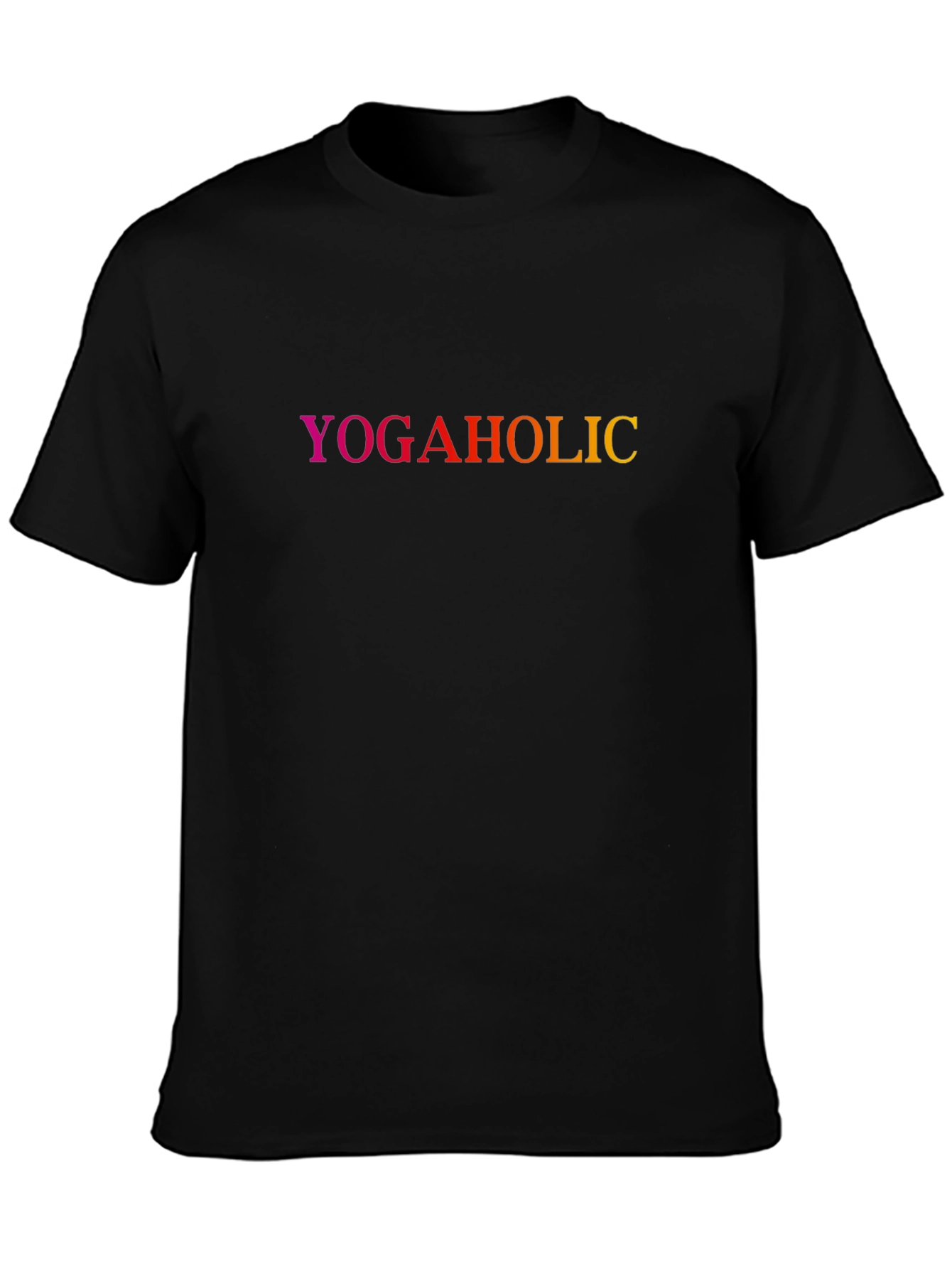 Yogaholic Gradient Tee - Black Cotton Blend