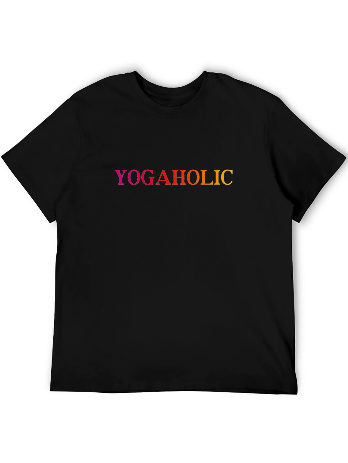Yogaholic Gradient Tee - Black Cotton Blend