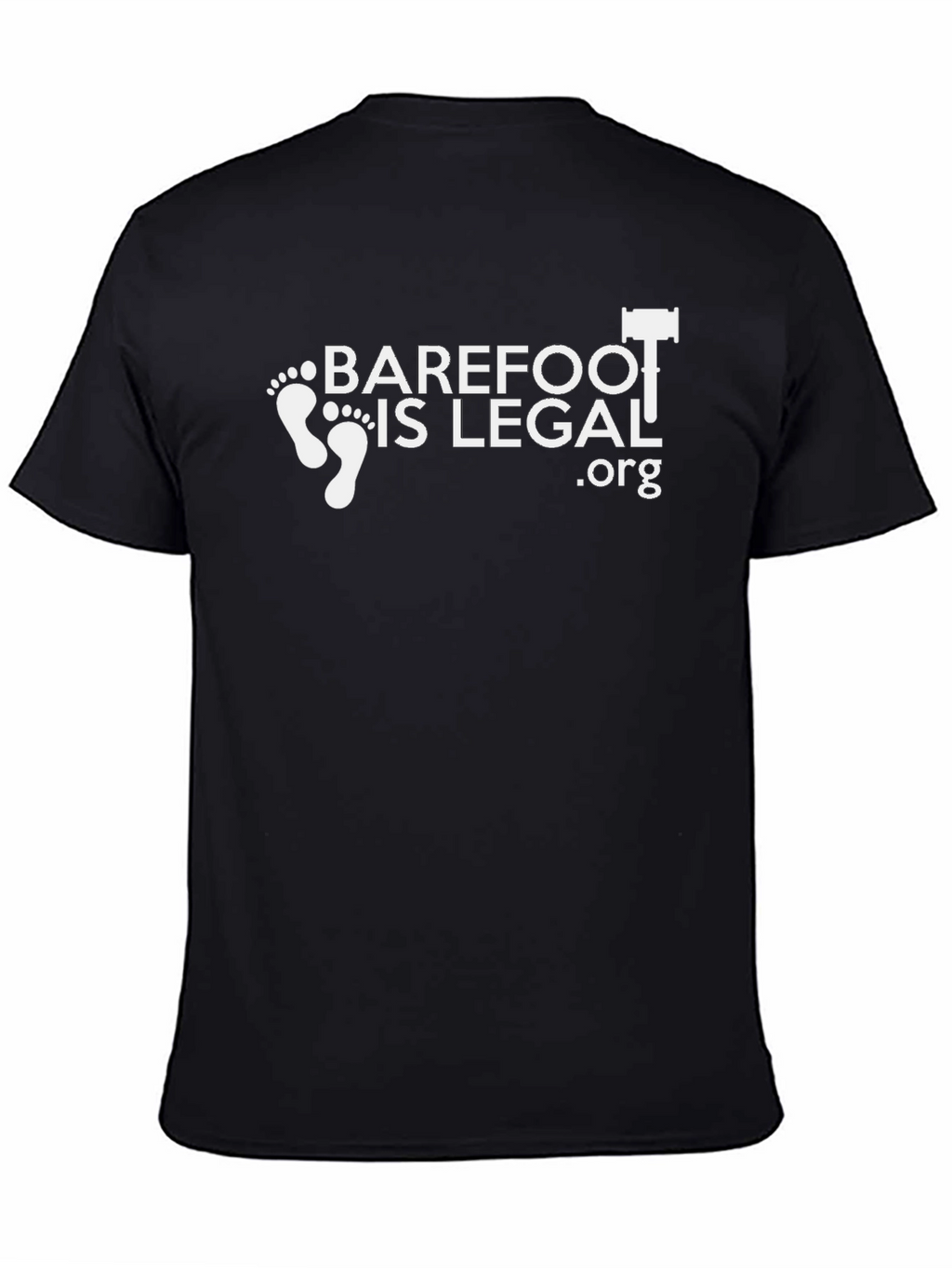 Barefoot is Legal T-Shirt - Black