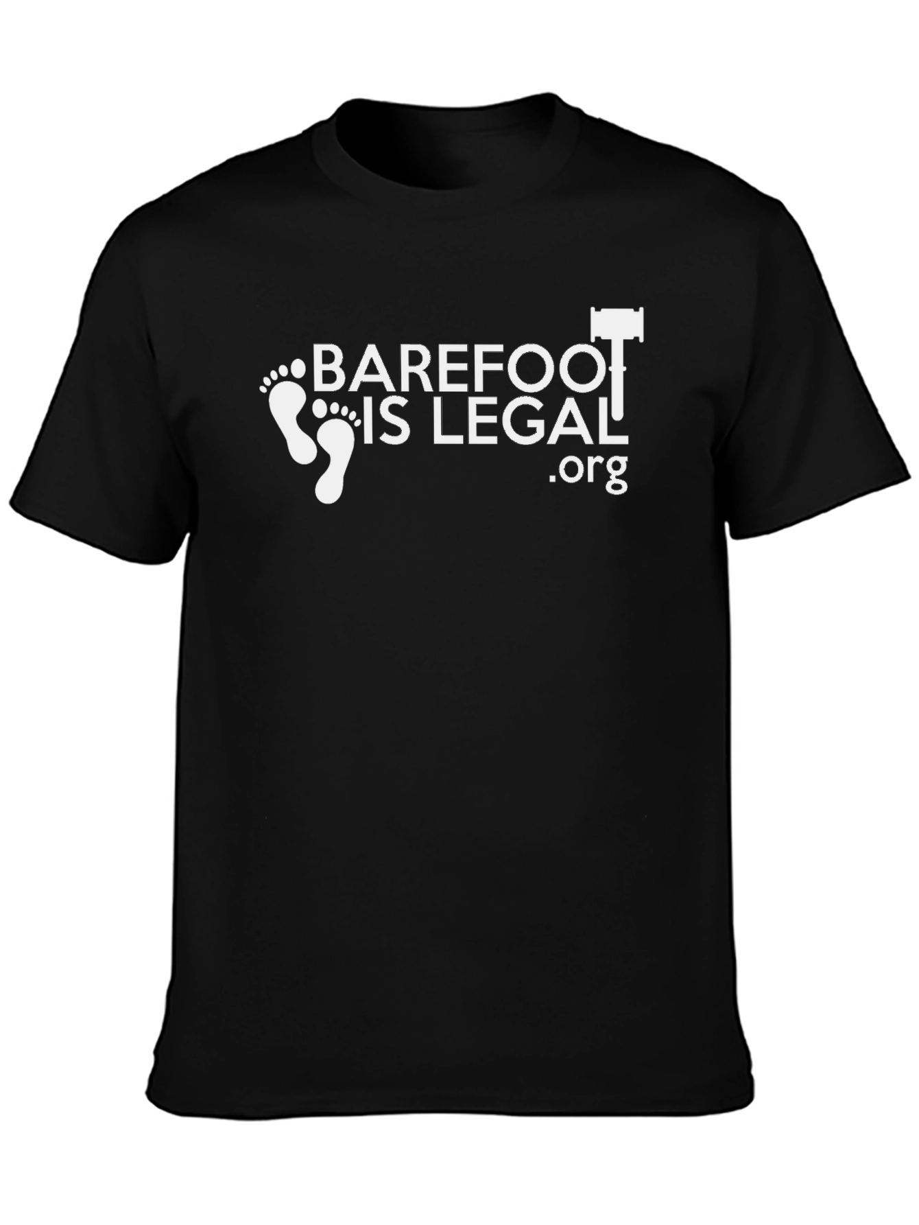 Barefoot is Legal T-Shirt - Black