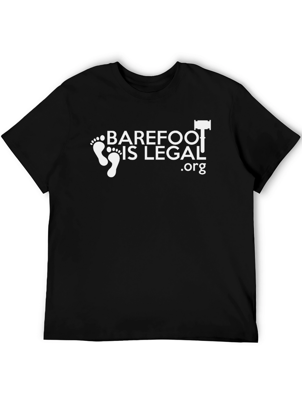 Barefoot is Legal T-Shirt - Black