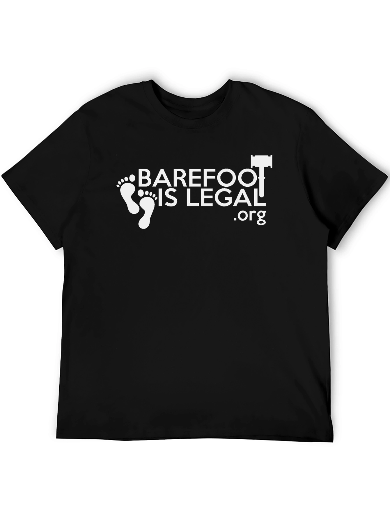 Barefoot is Legal T-Shirt - Black