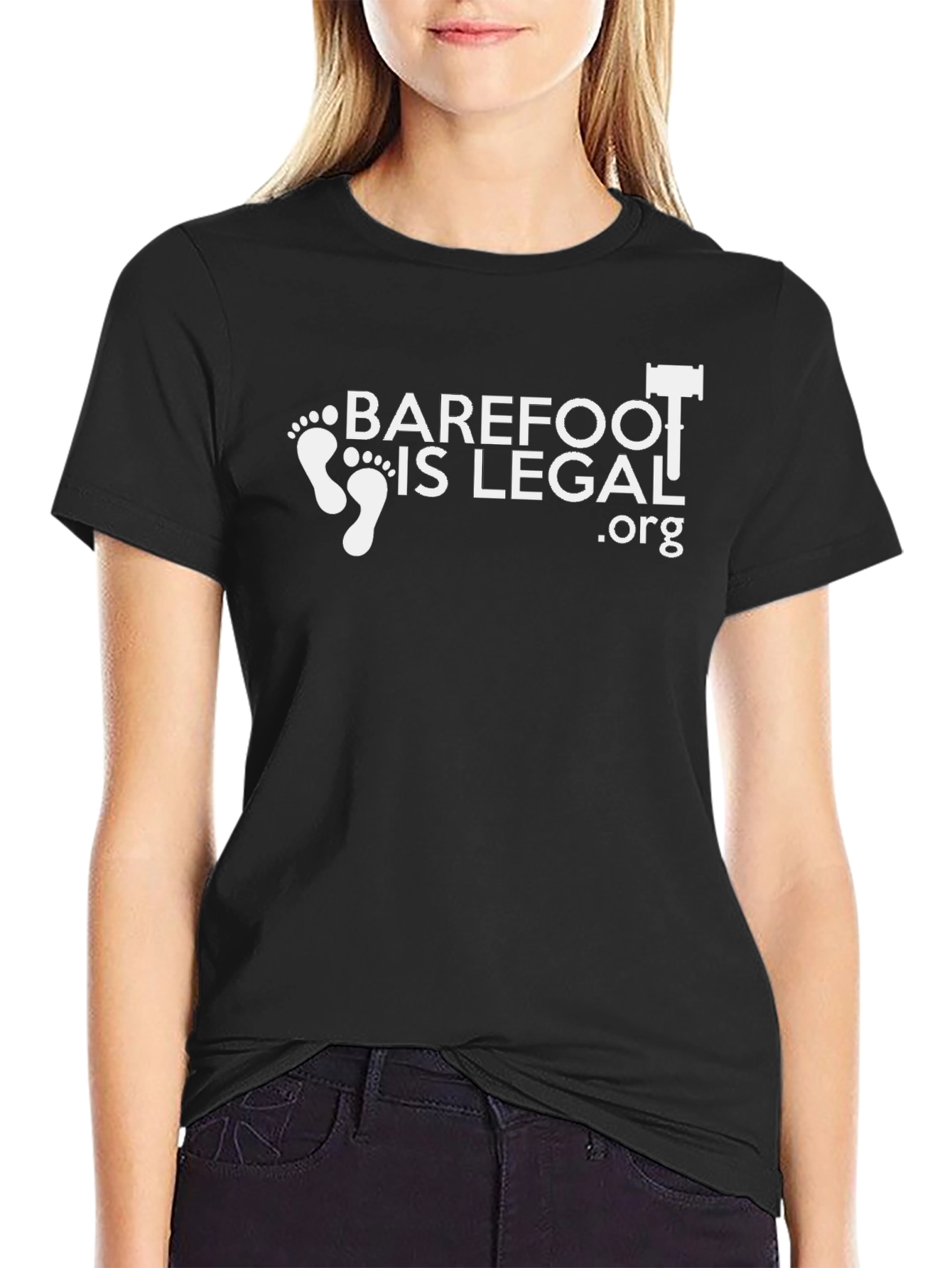 Barefoot is Legal T-Shirt - Black