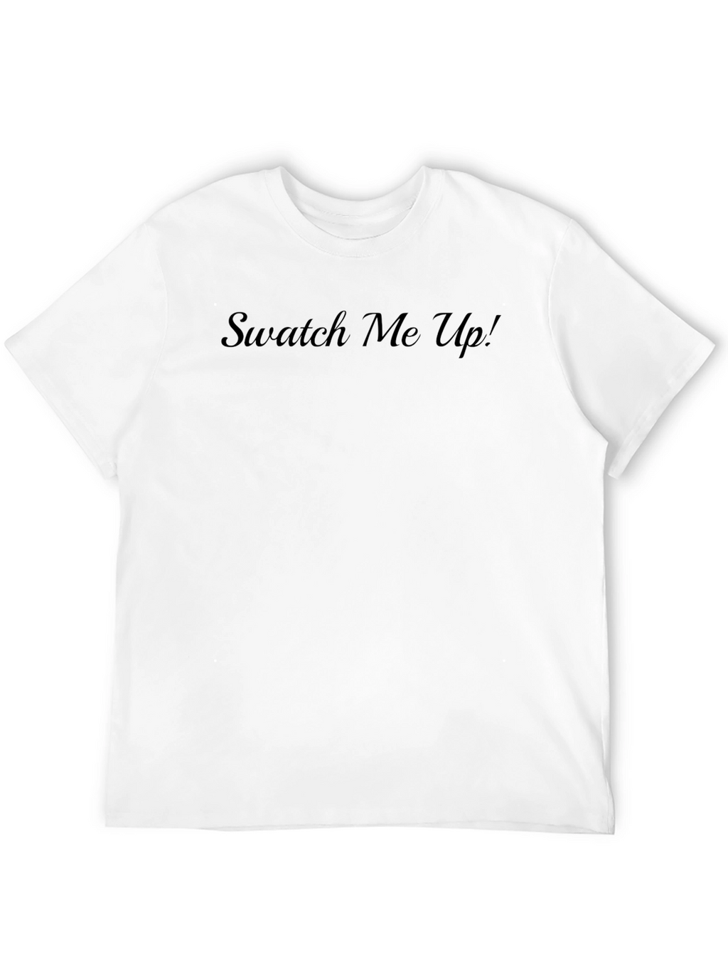 Swatch Me Up! Black Casual Crew Neck T-Shirt