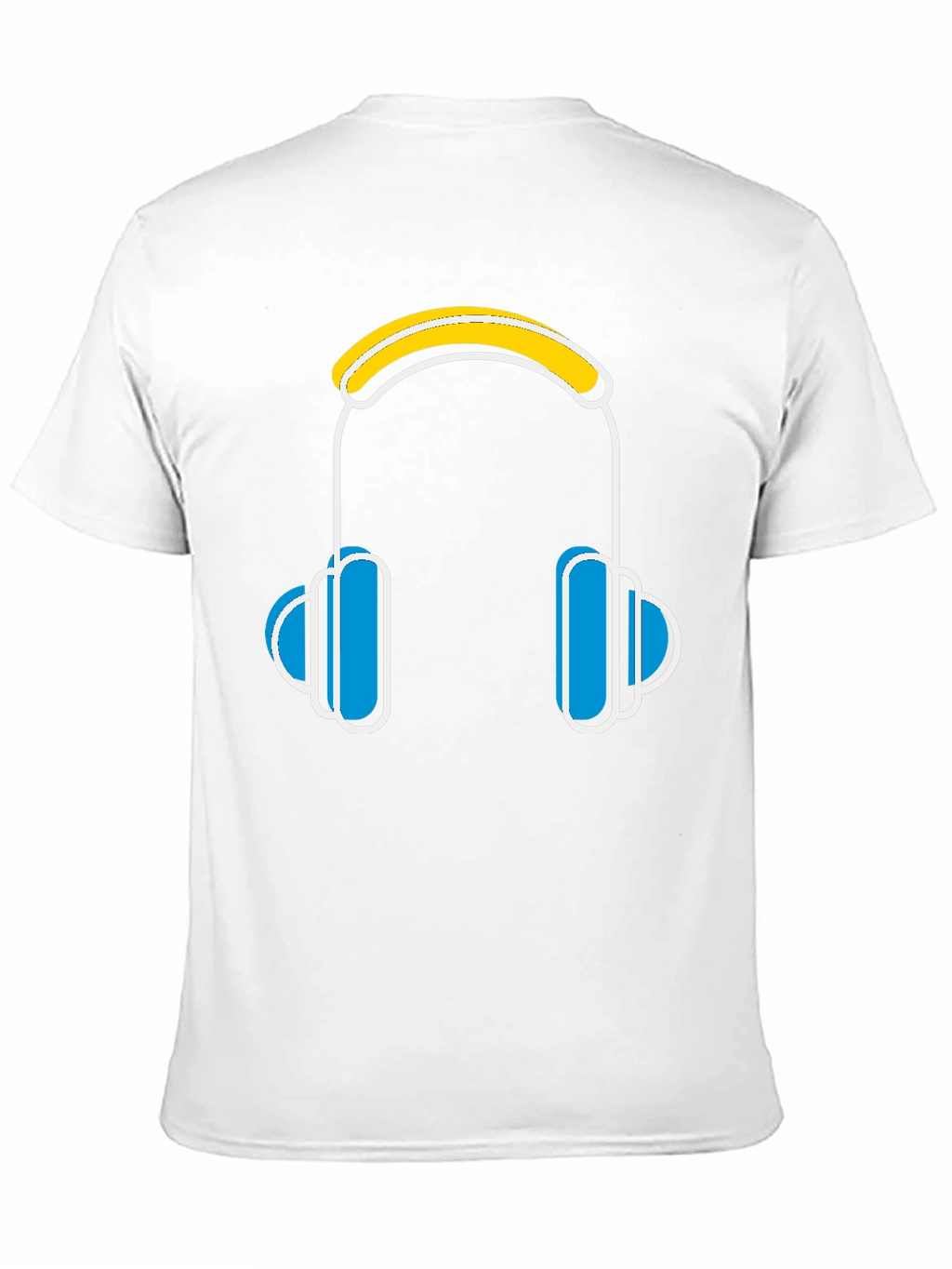 Cool Headphones Graphic Black T-Shirt