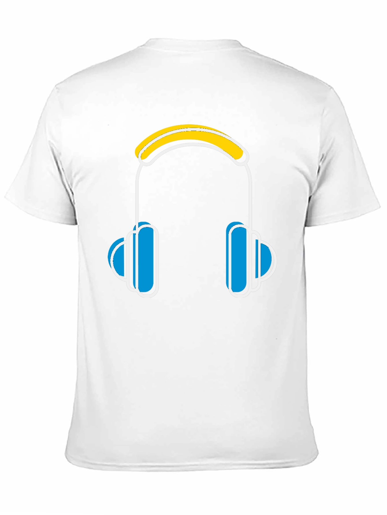 Cool Headphones Graphic Black T-Shirt