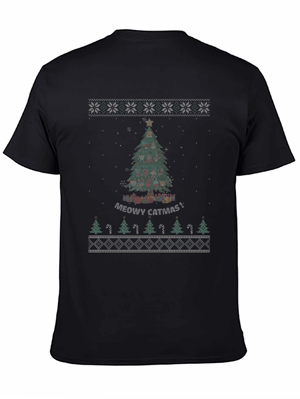Meowy Catmas Christmas Tree Graphic Tee