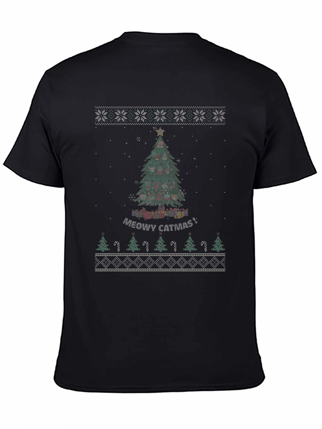Meowy Catmas Christmas Tree Graphic Tee