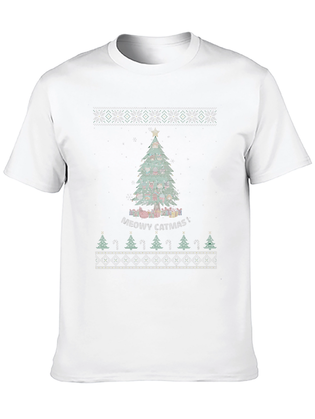 Meowy Catmas Christmas Tree Graphic Tee