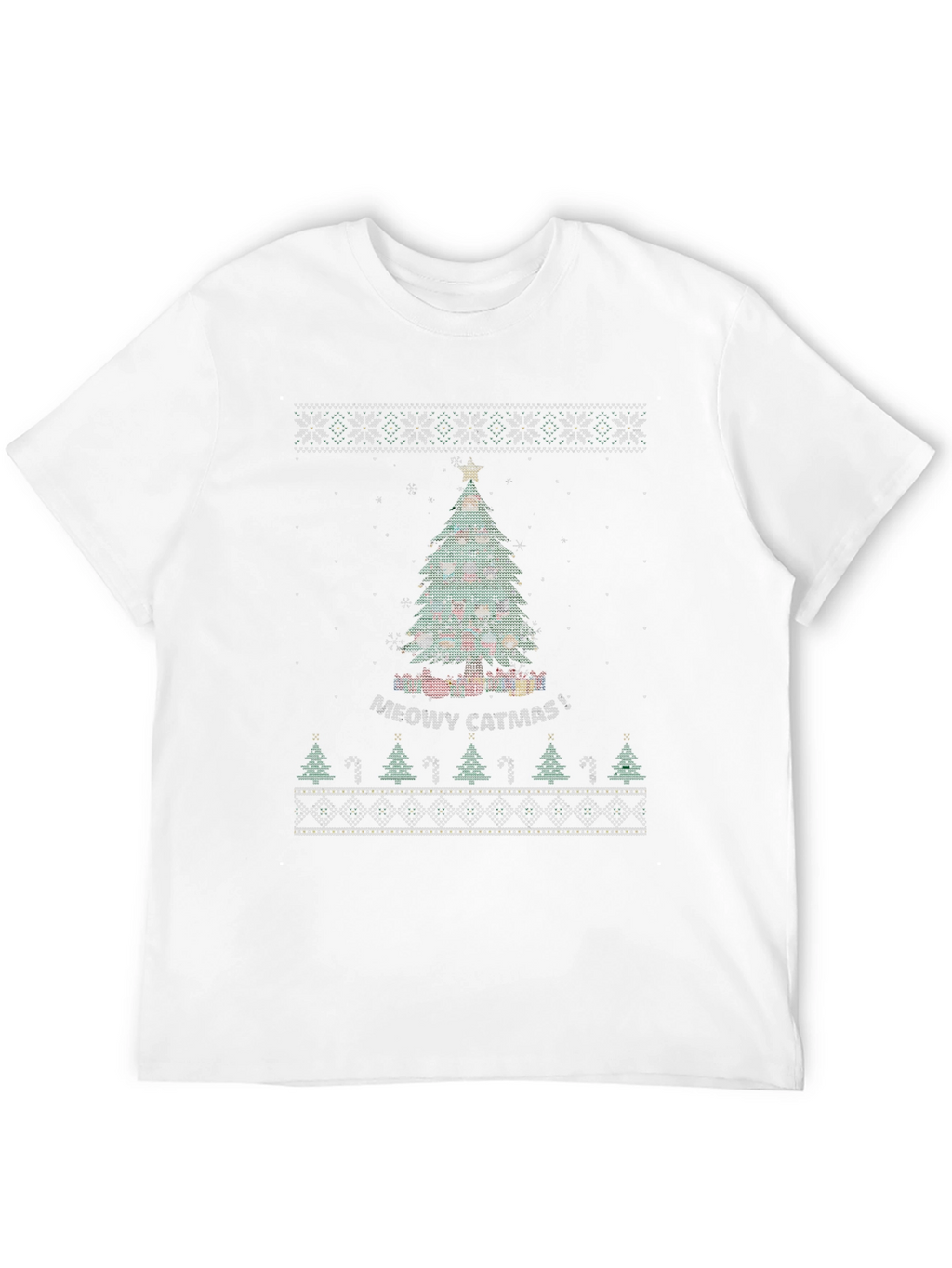 Meowy Catmas Christmas Tree Graphic Tee