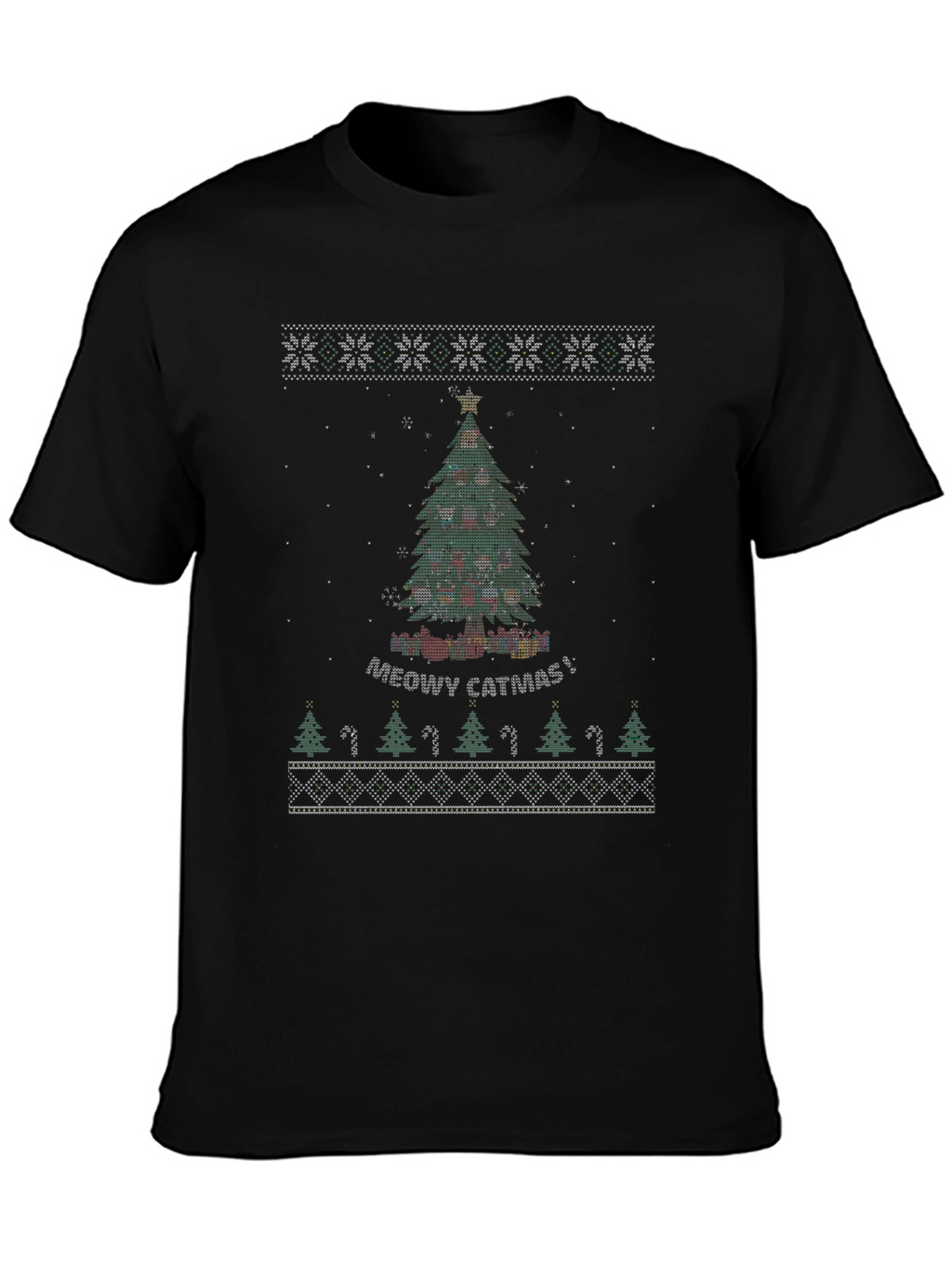 Meowy Catmas Christmas Tree Graphic Tee
