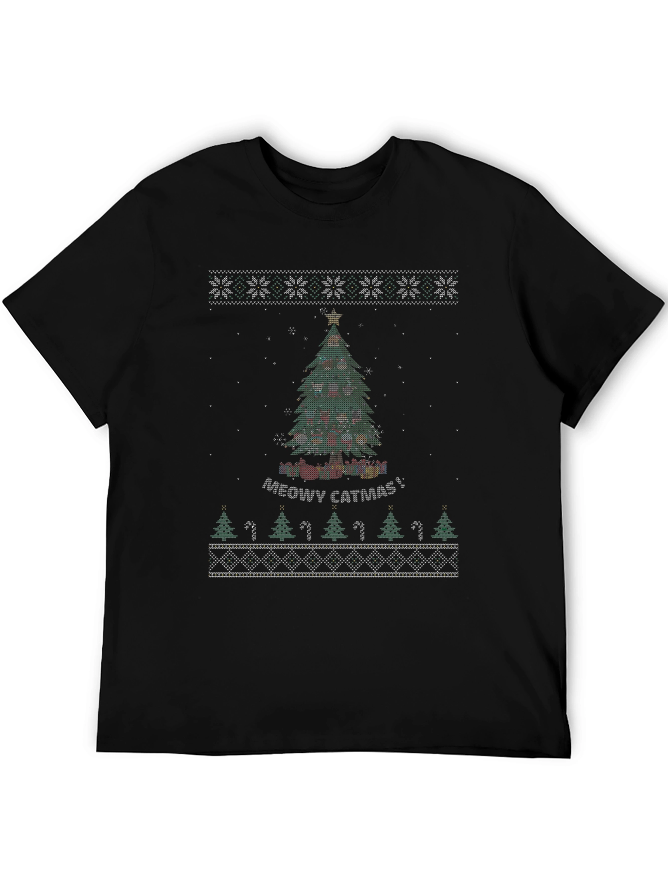 Meowy Catmas Christmas Tree Graphic Tee