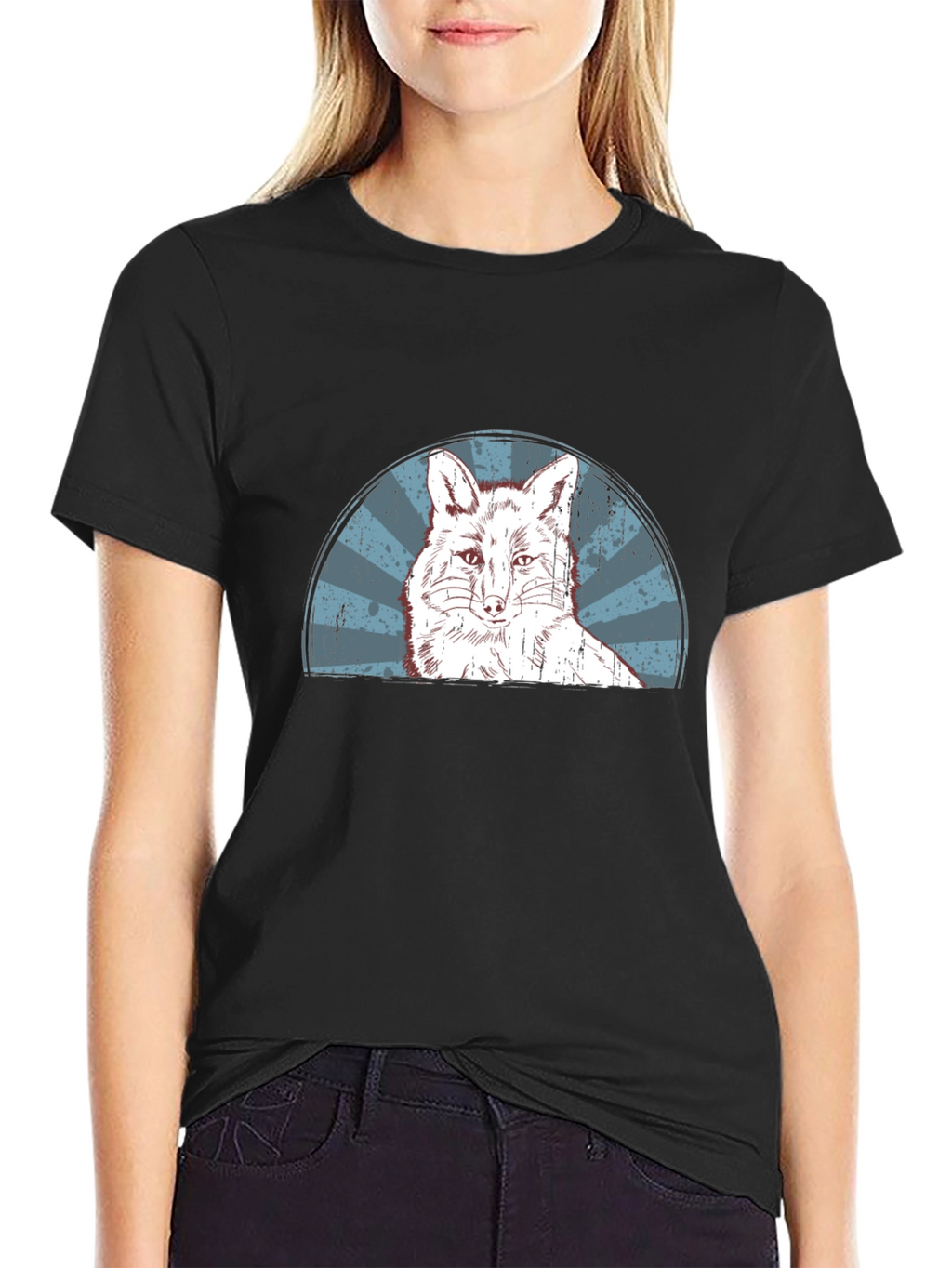 Fox Graphic Print Mens Black T-Shirt