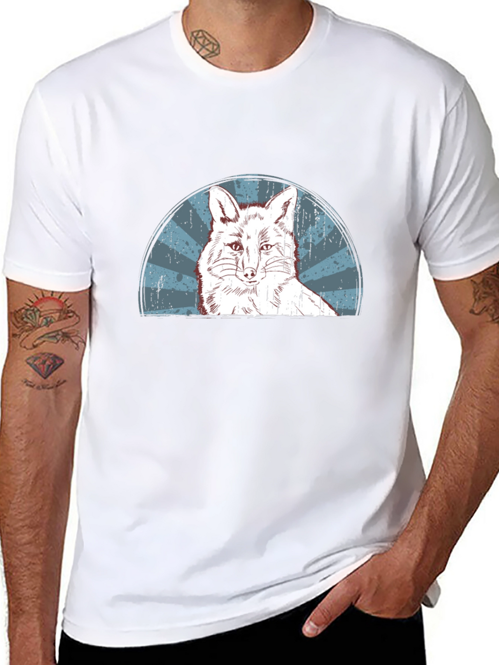 Fox Graphic Print Mens Black T-Shirt