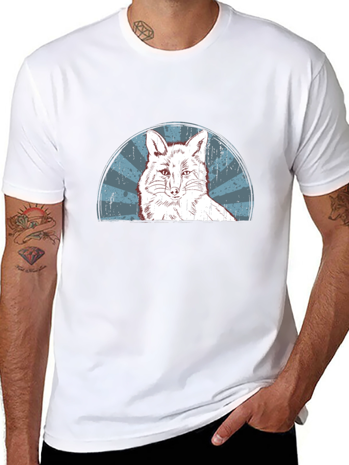 Fox Graphic Print Mens Black T-Shirt