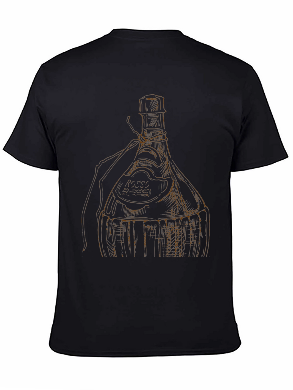 Wine Bottle Graphic Tee - Unique Design