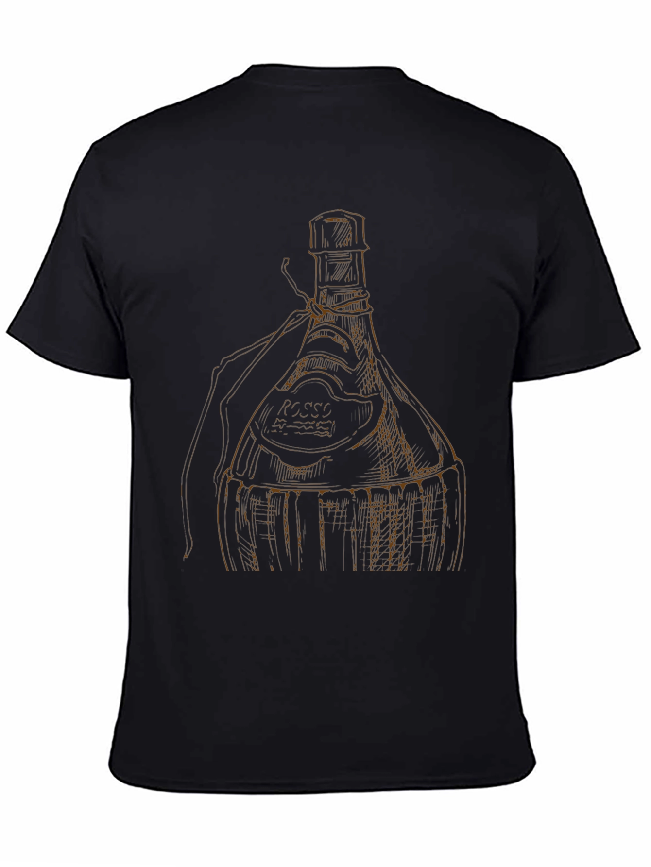Wine Bottle Graphic Tee - Unique Design