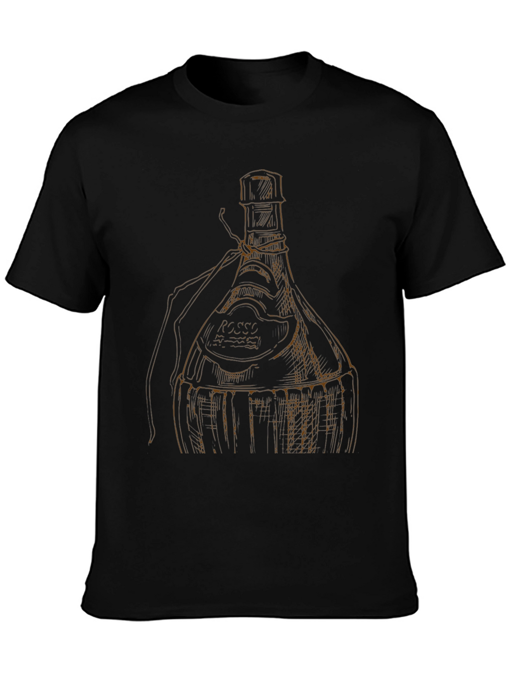 Wine Bottle Graphic Tee - Unique Design