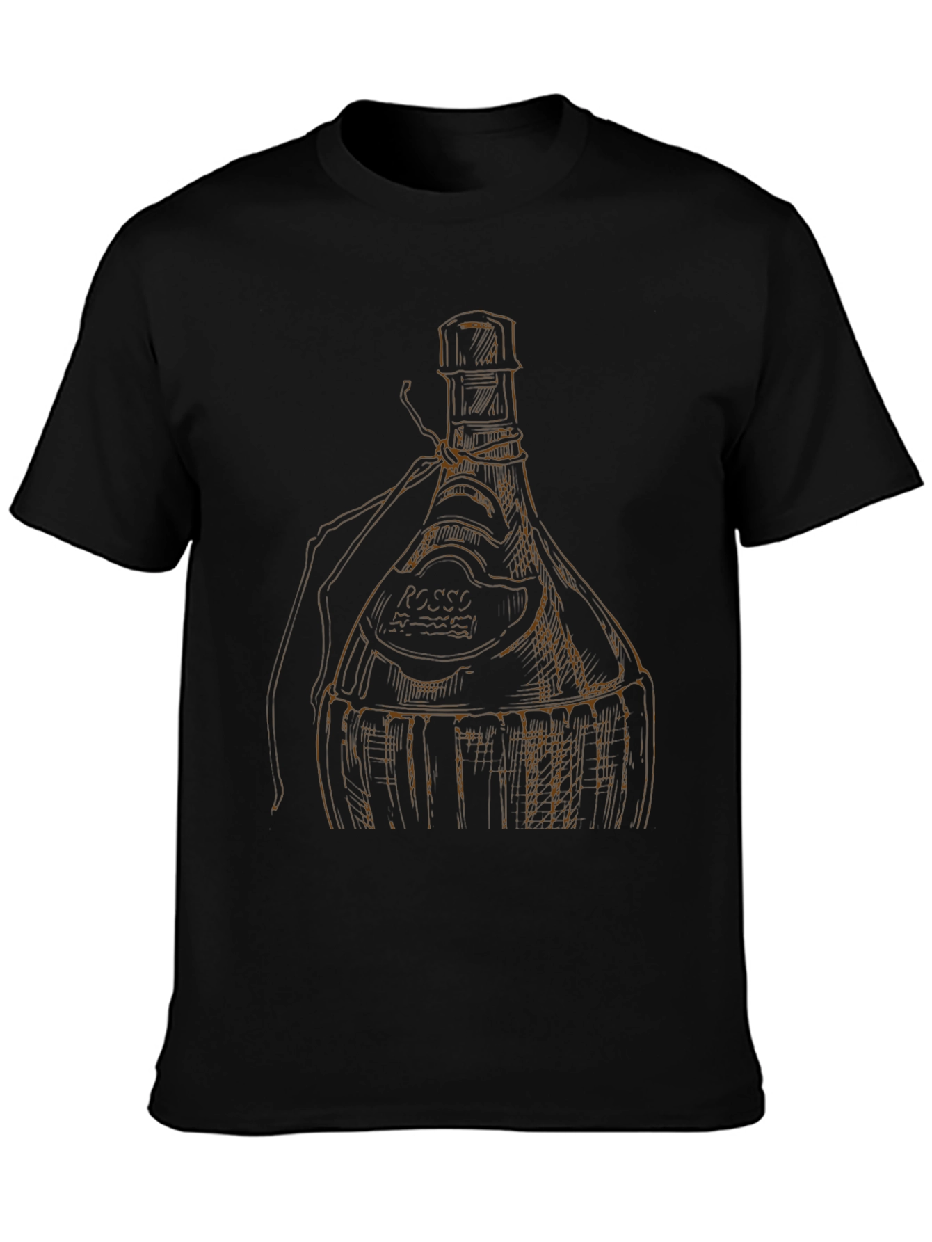 Wine Bottle Graphic Tee - Unique Design