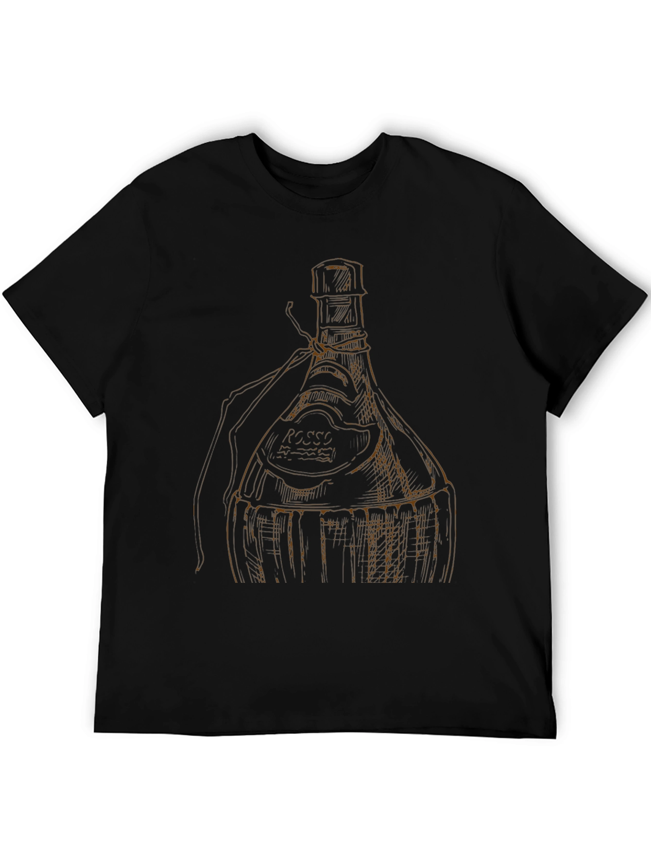 Wine Bottle Graphic Tee - Unique Design