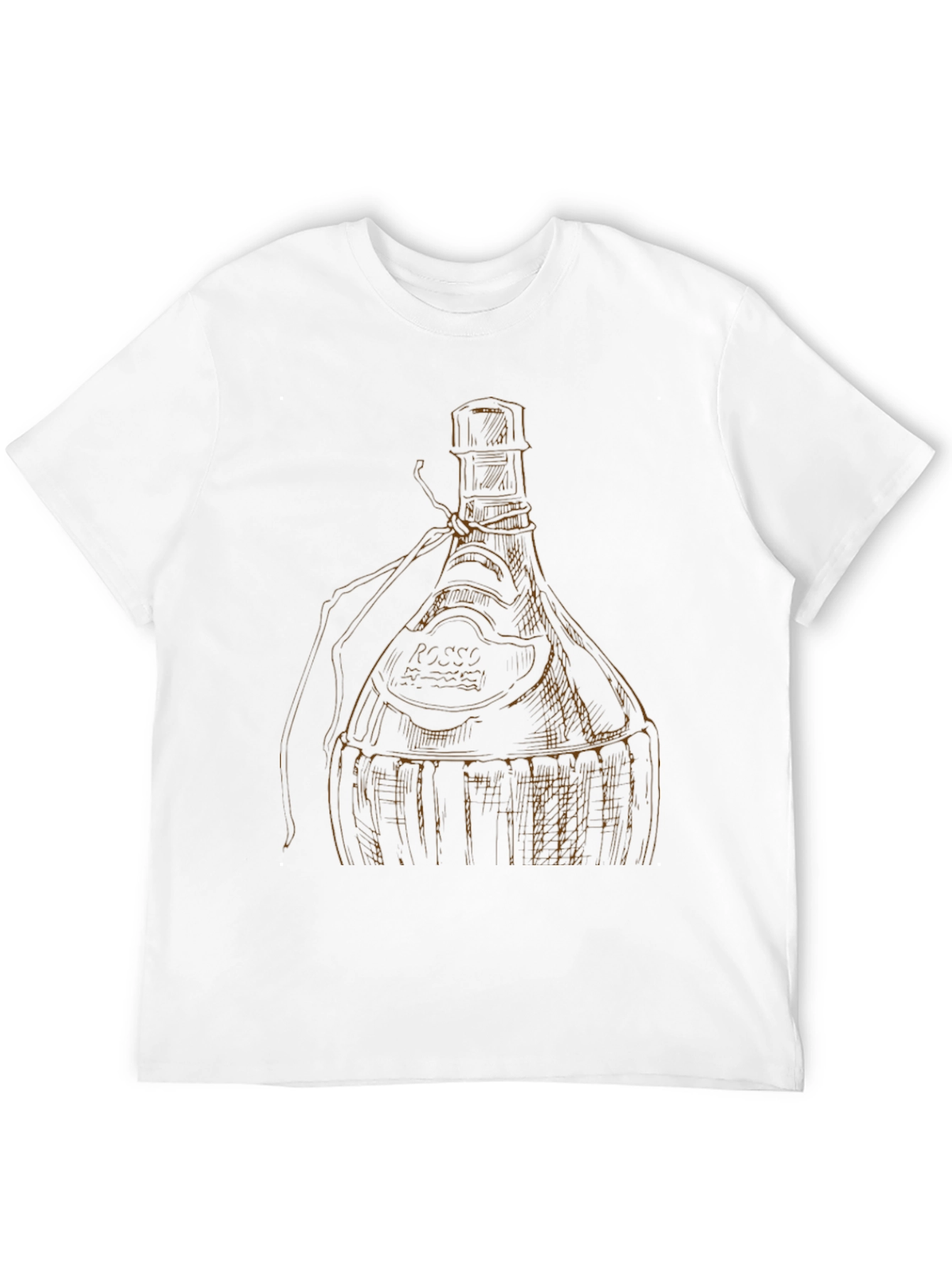 Wine Bottle Graphic Tee - Unique Design