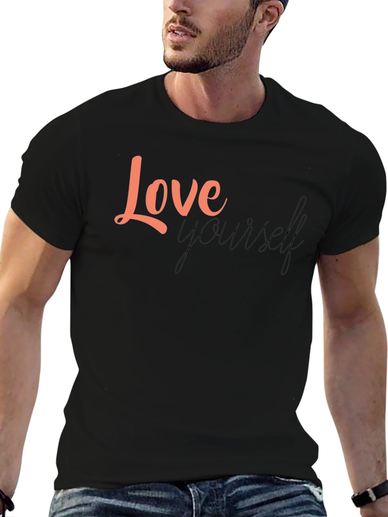 Love Yourself Graphic Black T-Shirt