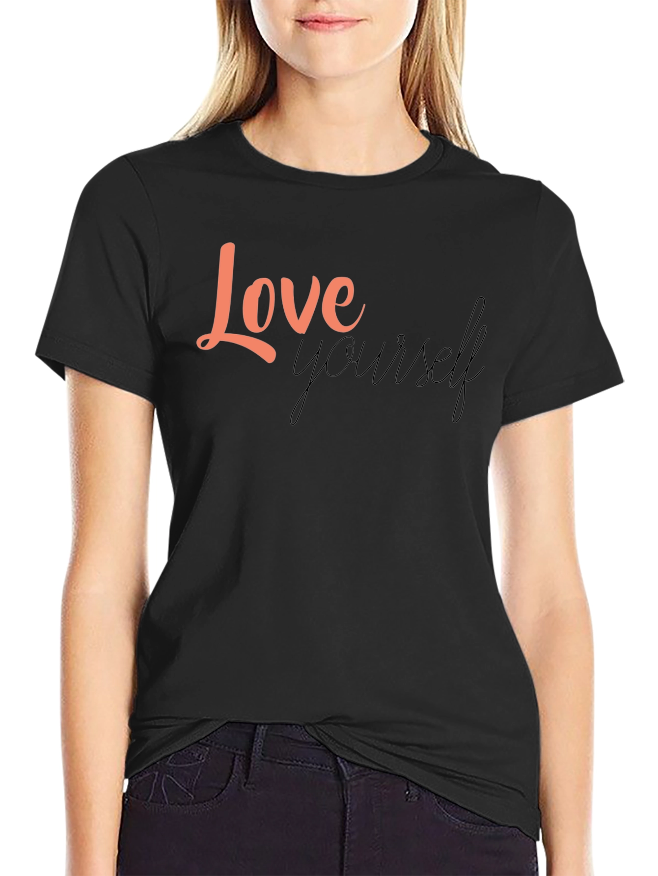 Love Yourself Graphic Black T-Shirt