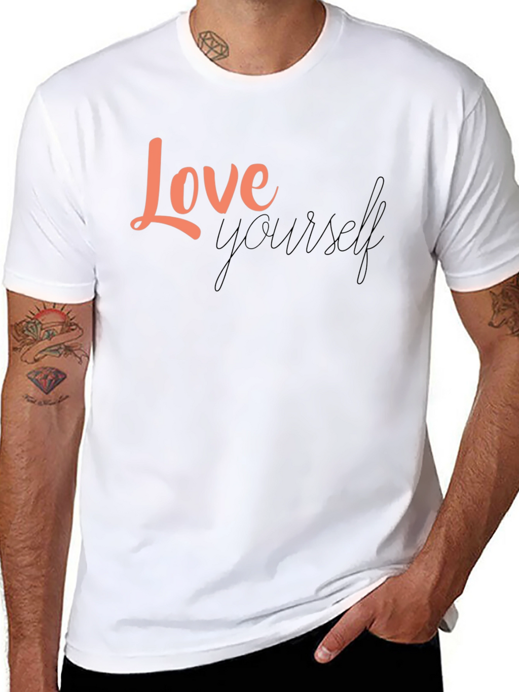 Love Yourself Graphic Black T-Shirt