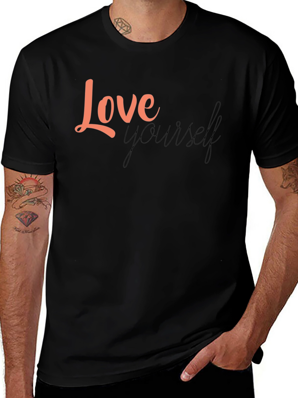 Love Yourself Graphic Black T-Shirt