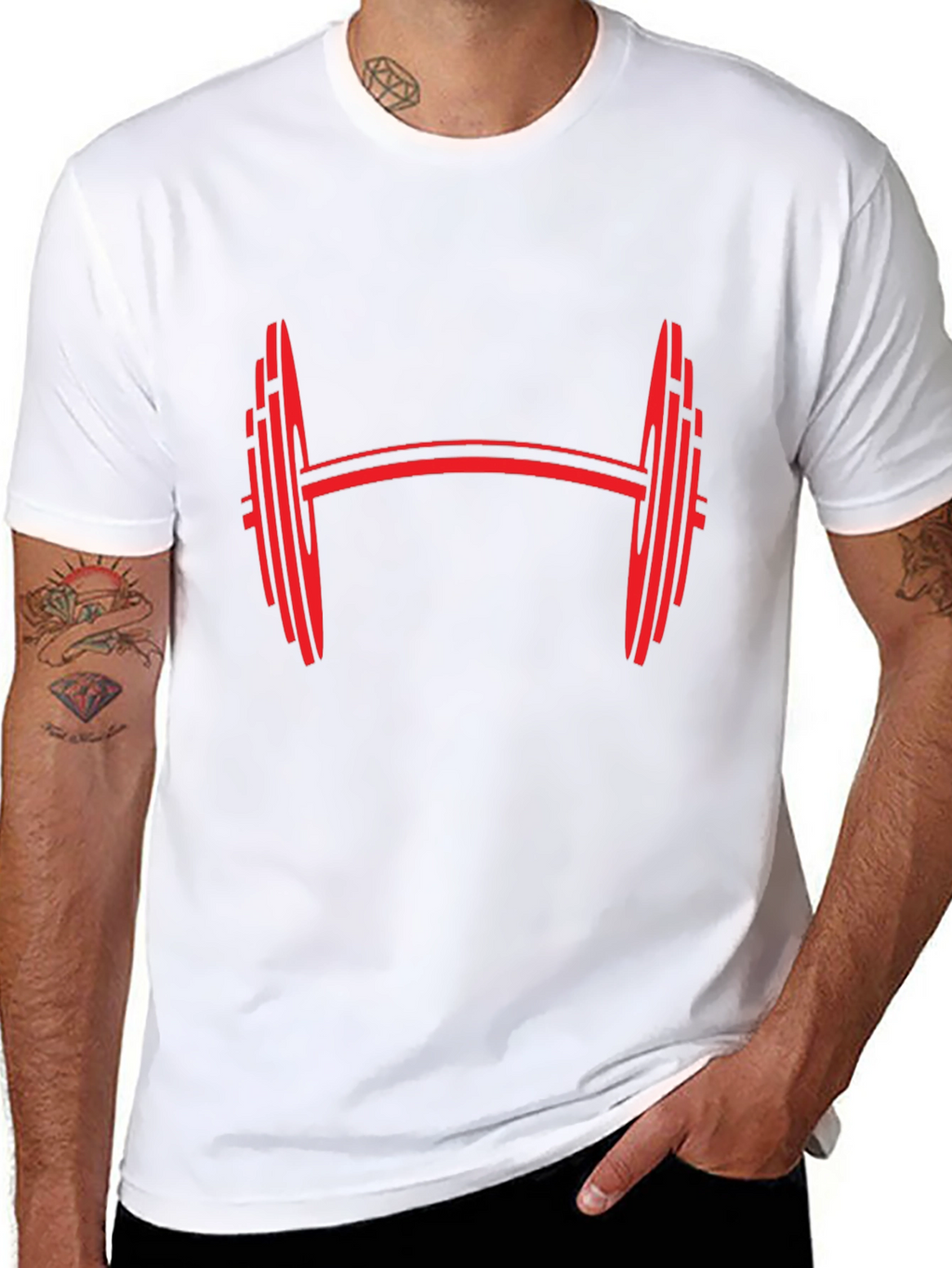 Barbell Graphic Tee - Black Gym Shirt