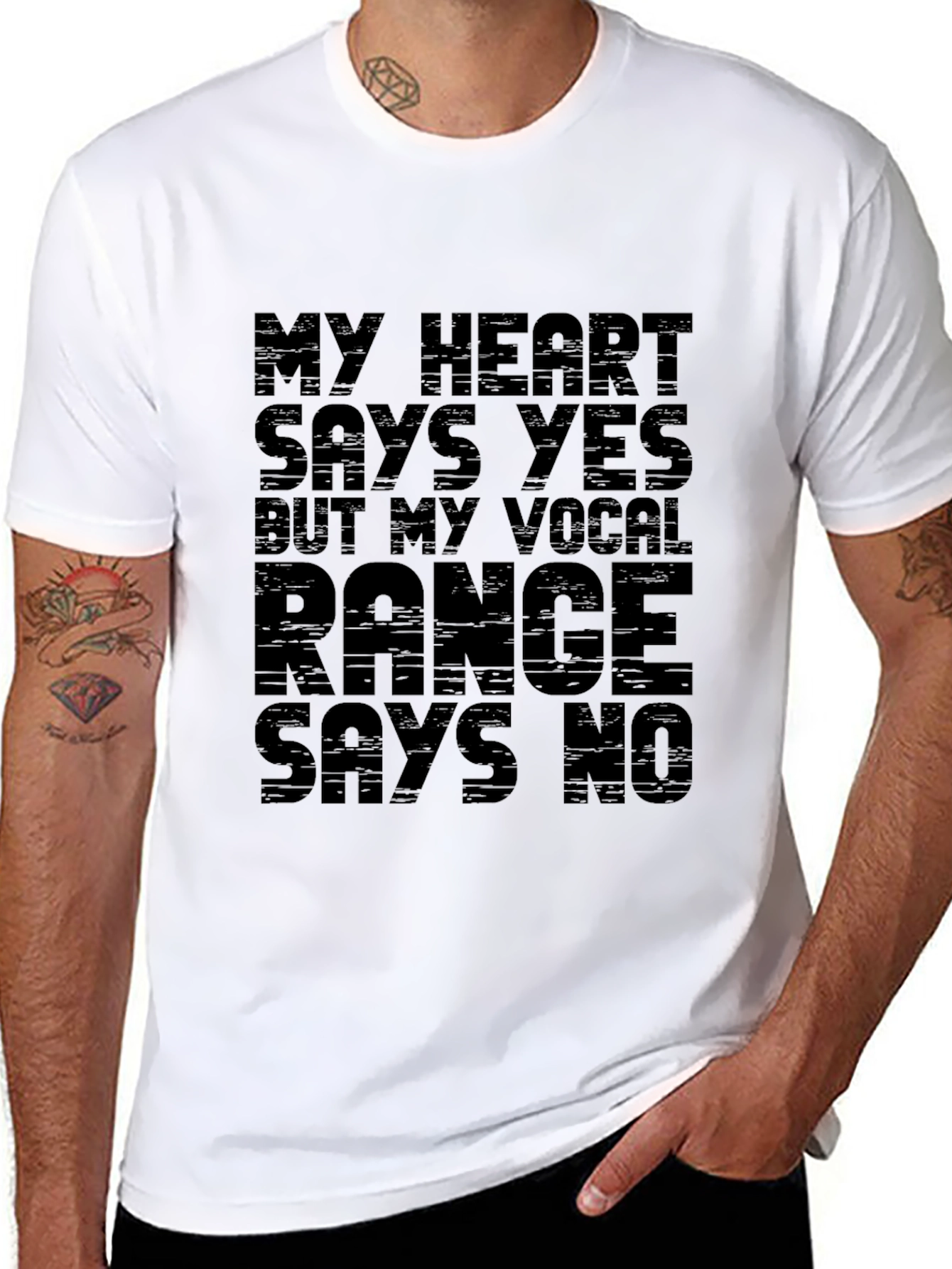 Funny Vocal Range Graphic T-Shirt