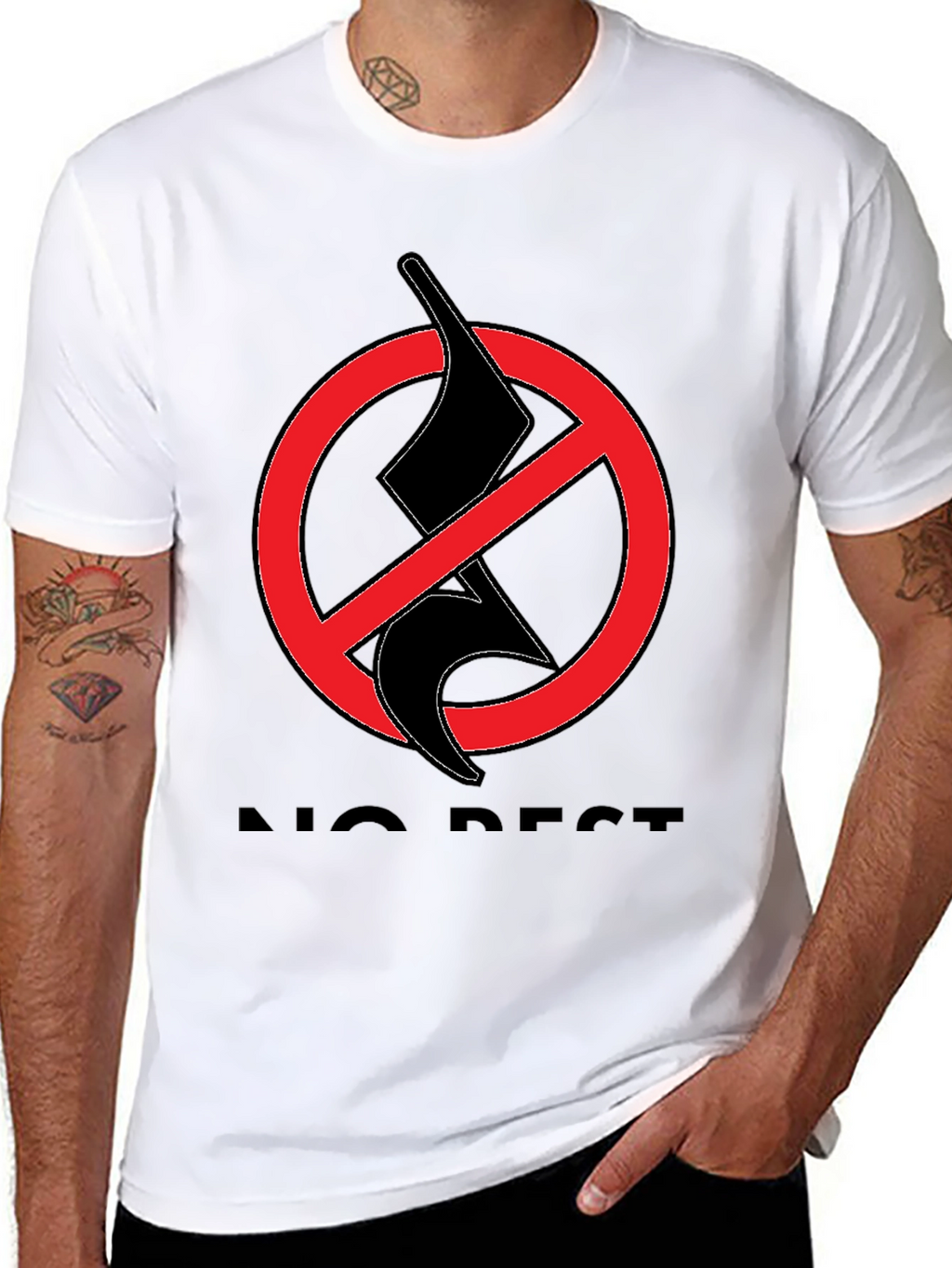 No Rest T-Shirt - Black Graphic Tee