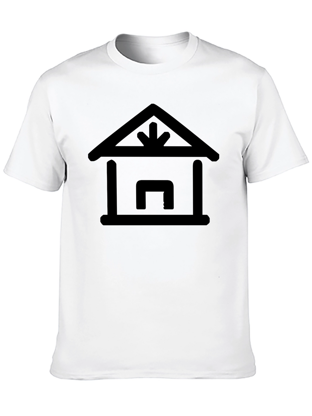 Black T-Shirt with Receiving Warehouse Icon