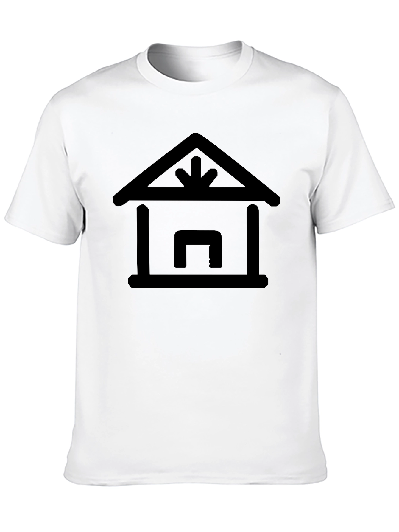 Black T-Shirt with Receiving Warehouse Icon