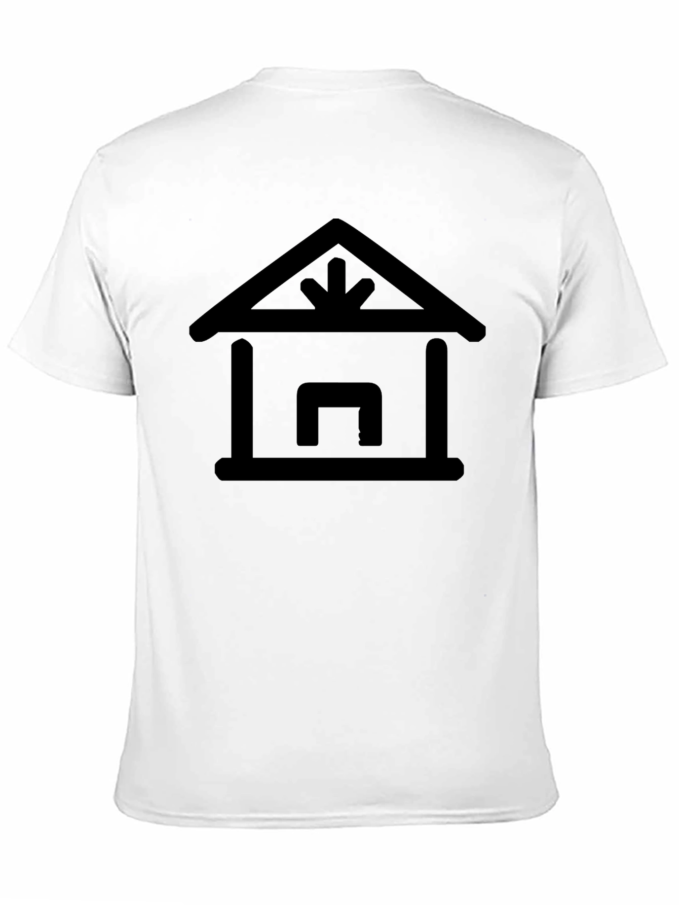 Black T-Shirt with Receiving Warehouse Icon
