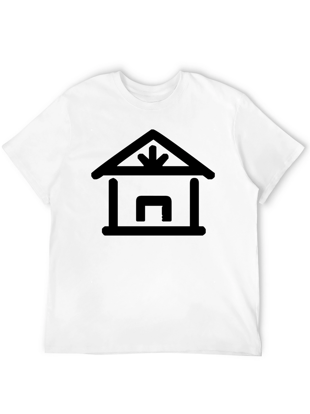 Black T-Shirt with Receiving Warehouse Icon