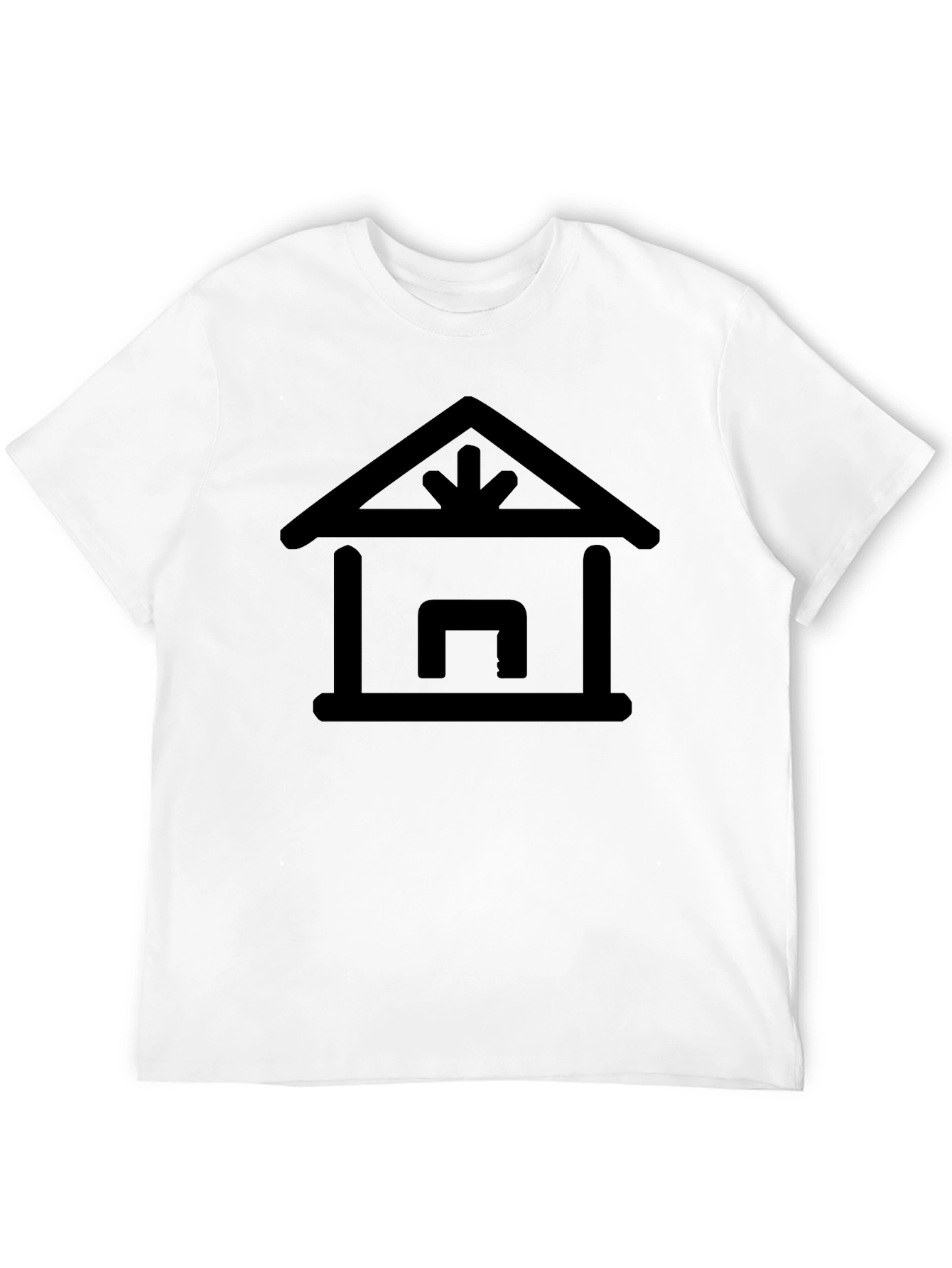 Black T-Shirt with Receiving Warehouse Icon