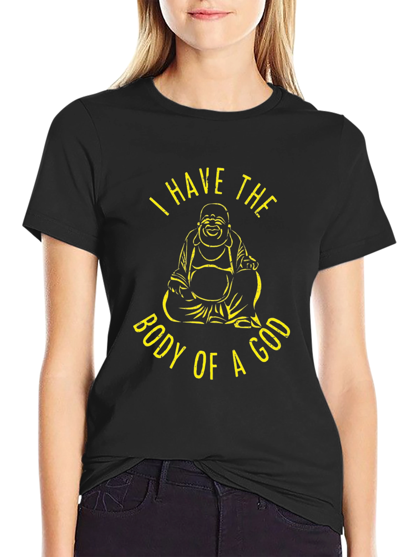 Buddha Body of a God Black Graphic Tee