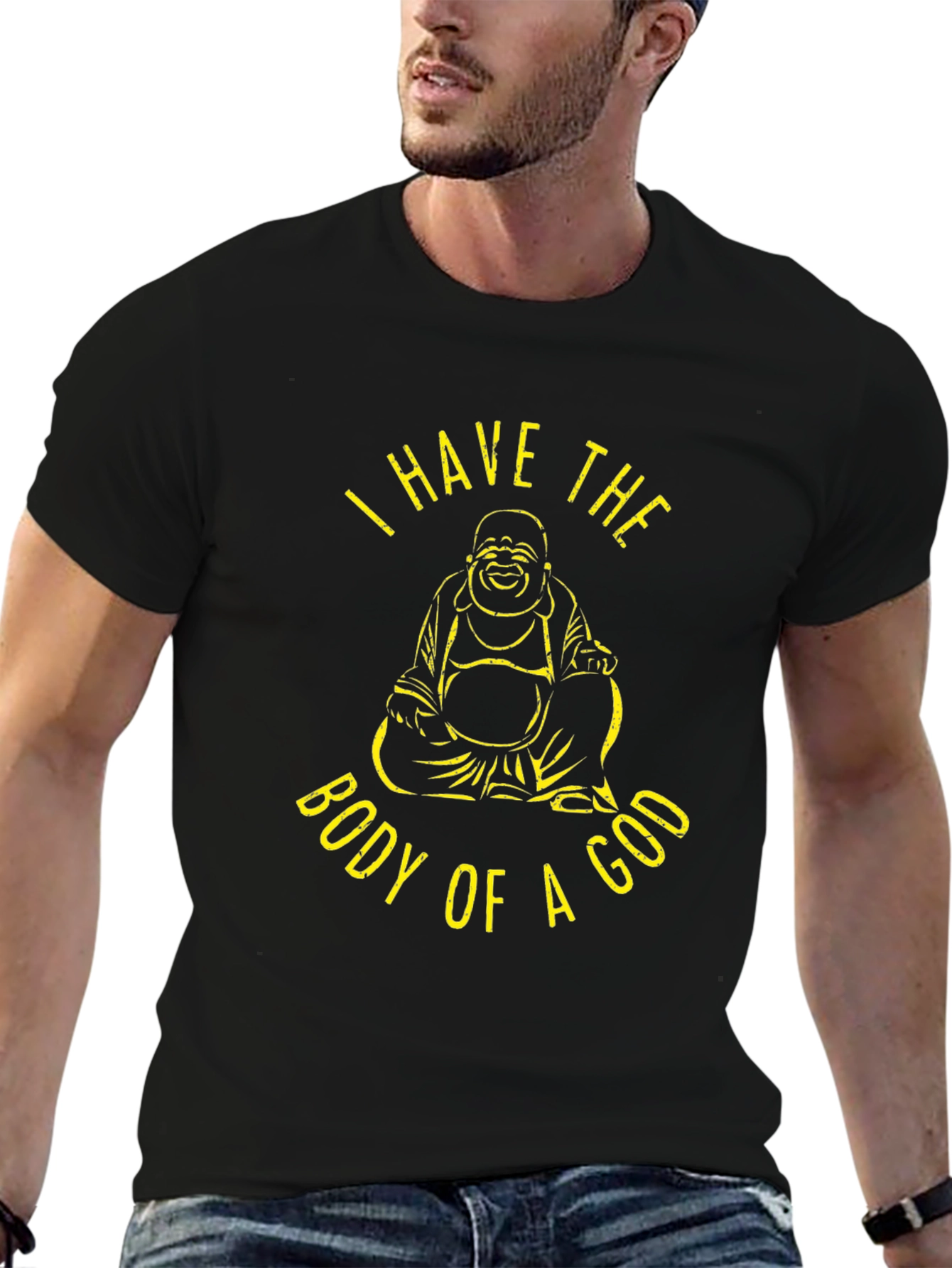 Buddha Body of a God Black Graphic Tee