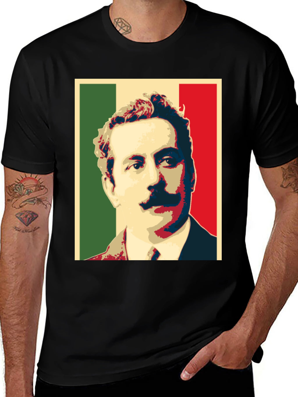 Mexican Flag Portrait T-Shirt