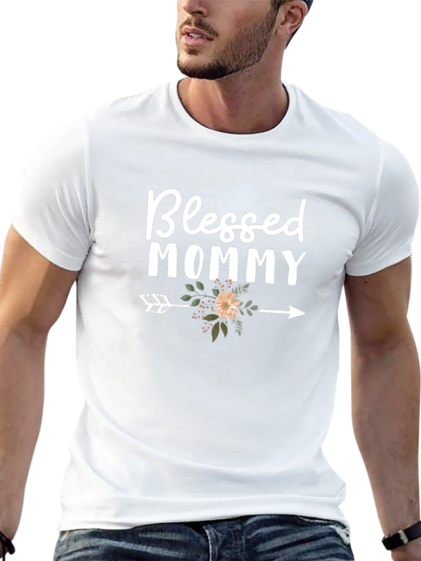 Blessed Mommy Graphic Tee - Cute Womens T-Shirt