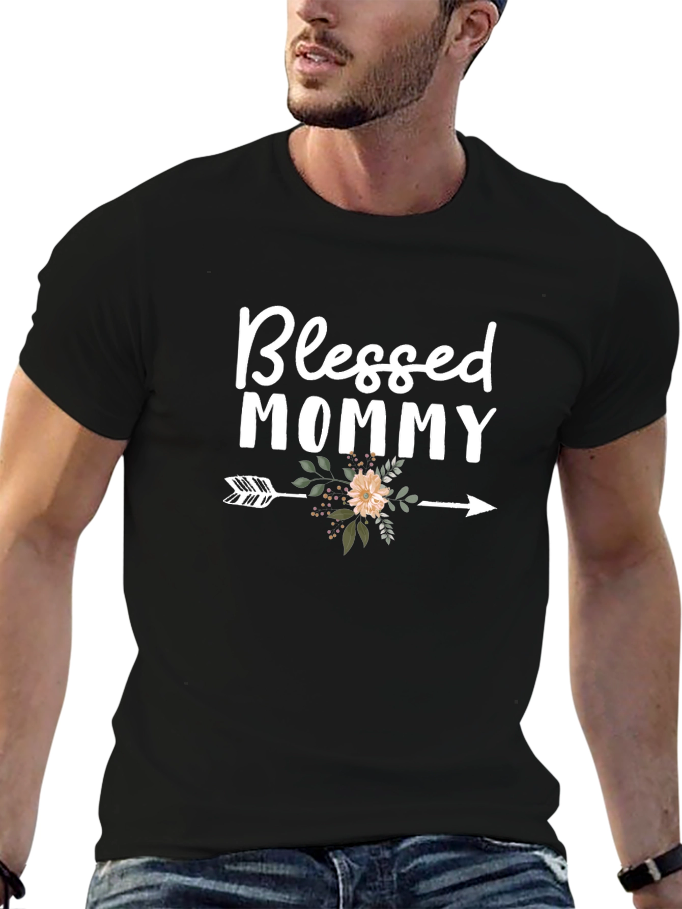 Blessed Mommy Graphic Tee - Cute Womens T-Shirt