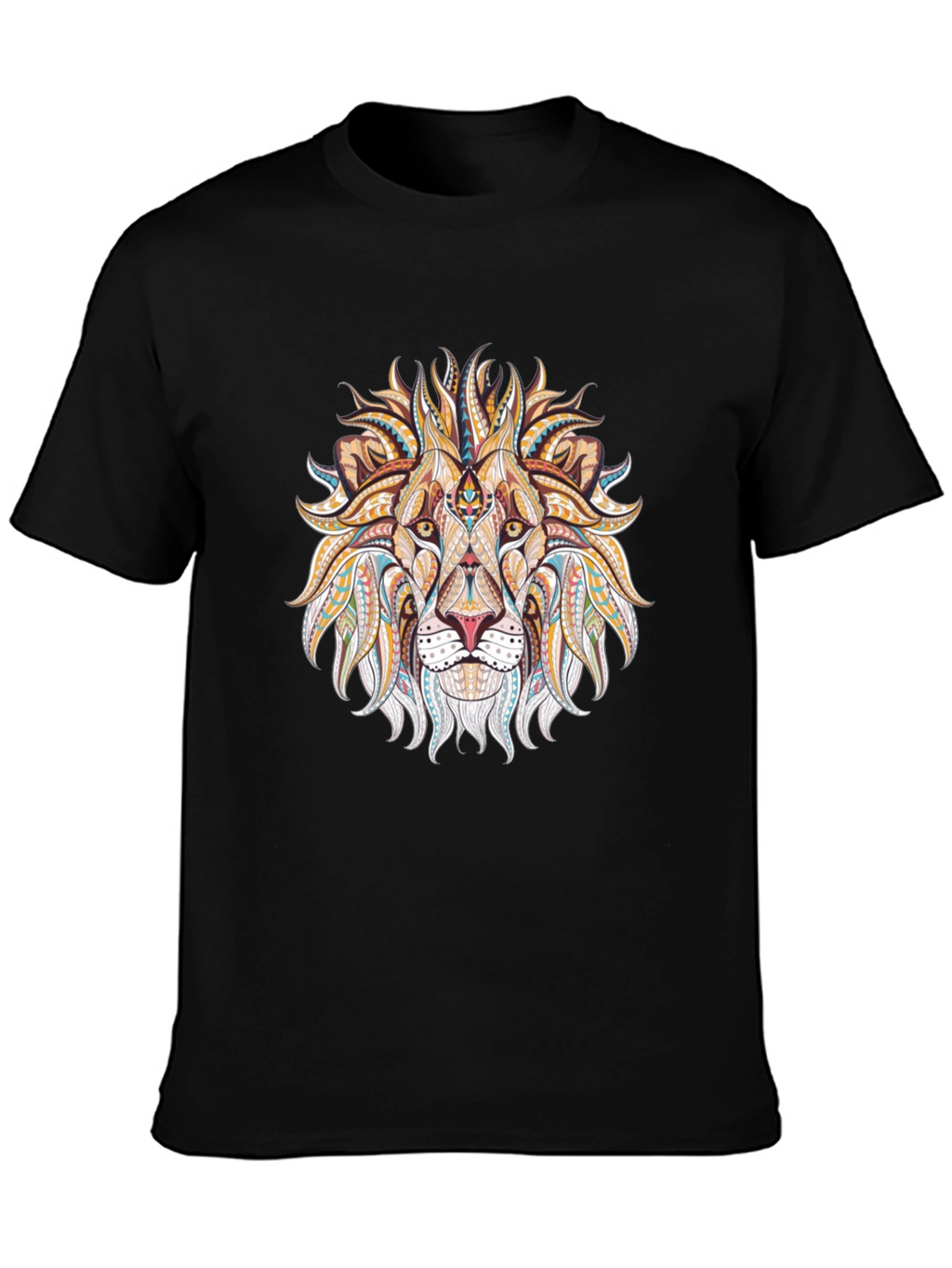 Lion Head Graphic Black T-Shirt