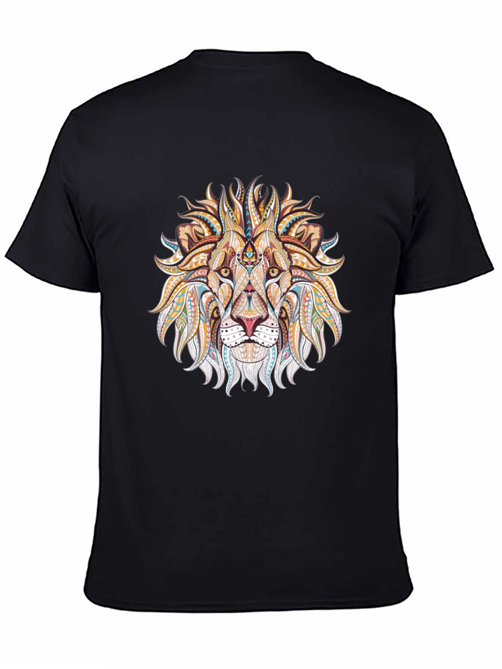 Lion Head Graphic Black T-Shirt