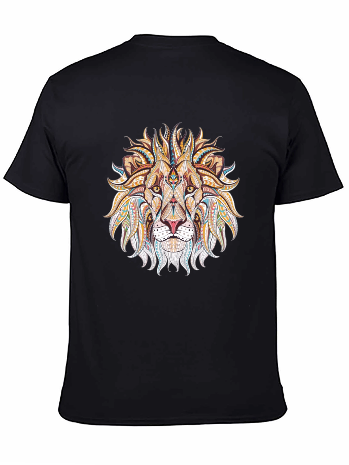 Lion Head Graphic Black T-Shirt