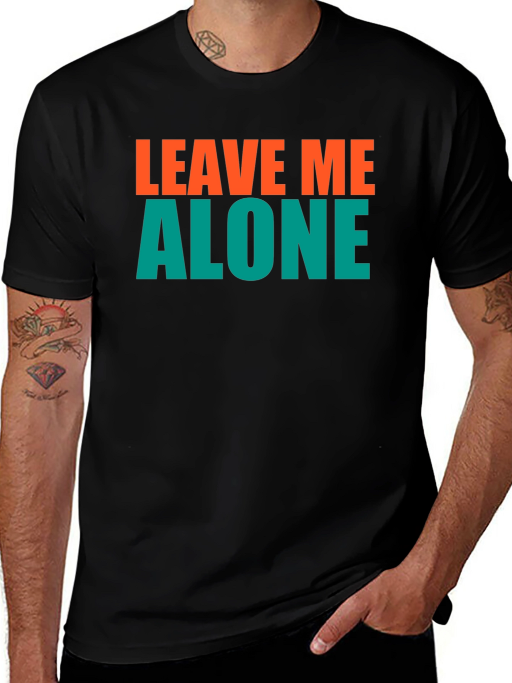 Leave Me Alone Graphic Tee - Black