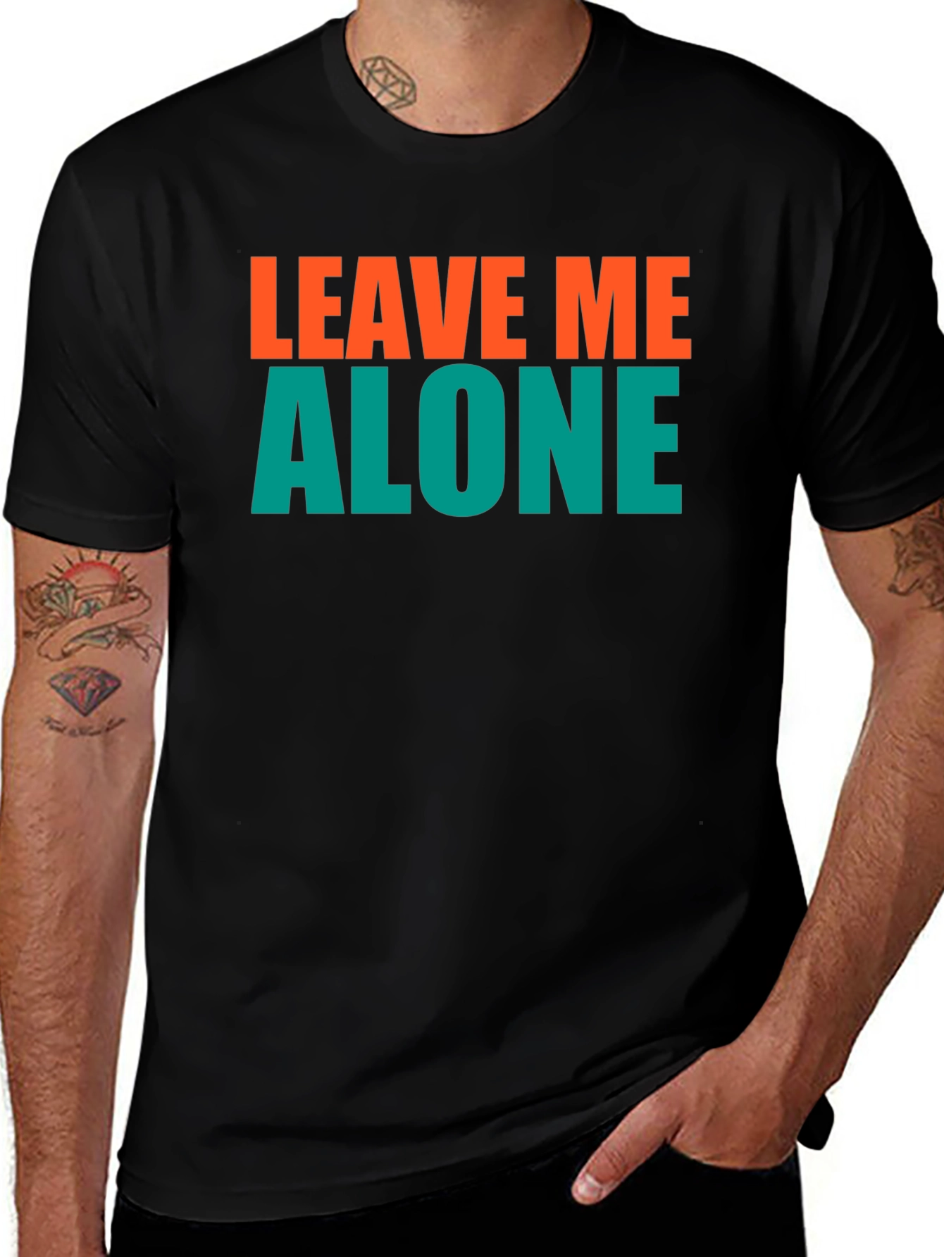 Leave Me Alone Graphic Tee - Black