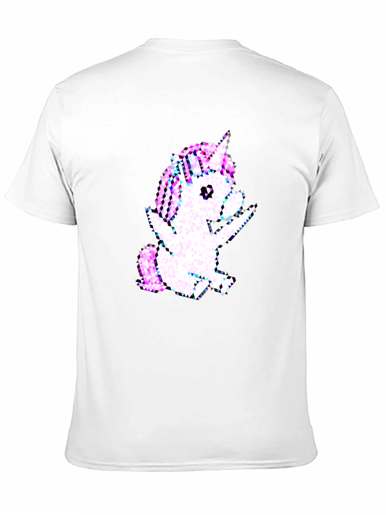 Pixelated Unicorn Graphic Black T-Shirt